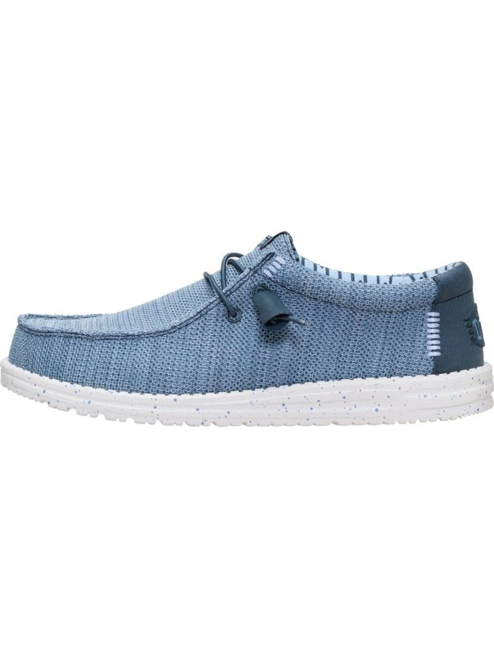 Hey Dude Men's Dark Slate Multi Round Toe Wally Stretch Sox Slip On Loafer Shoes